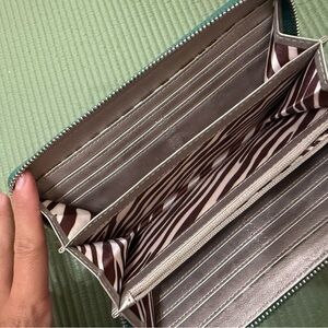 Dana Buchman Silver and Teal Wallet